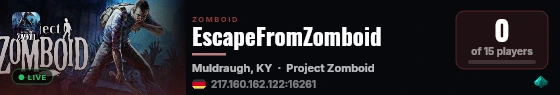 EscapeFromZomboid live status badge