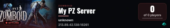 My PZ Server live status badge