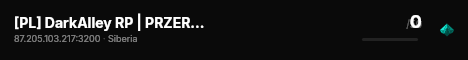 [PL] DarkAlley RP | PRZERWA | darkalley.com.pl live status badge