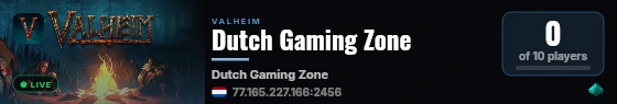 Dutch Gaming Zone live status badge