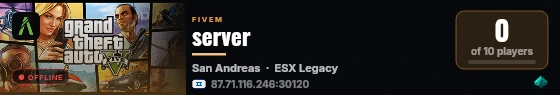 server live status badge