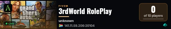 3rdWorld RolePlay live status badge