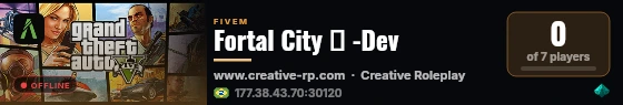 Fortal City 🌴 -Dev live status badge