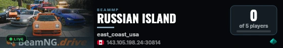 RUSSIAN ISLAND live status badge
