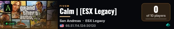 Calm | [ESX Legacy] live status badge