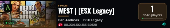 WEST | [ESX Legacy] live status badge