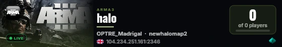 halo live status badge