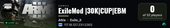 ExileMod |30K|CUP|EBM live status badge