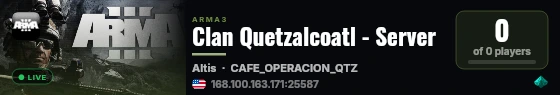 Clan Quetzalcoatl - Server live status badge