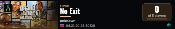 No Exit live status badge