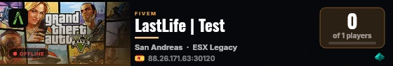 LastLife | Test live status badge