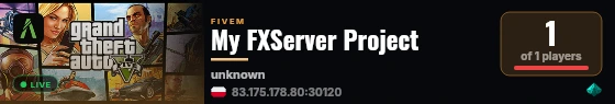 My FXServer Project live status badge