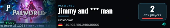 Jimmy and *** man live status badge