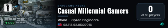 Casual Millennial Gamers live status badge