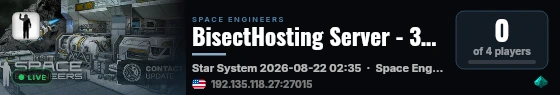 BisectHosting Server - 37f2f734 live status badge