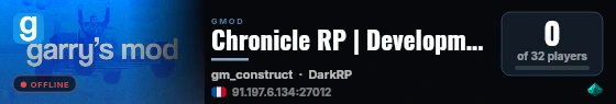 Chronicle RP | Development live status badge
