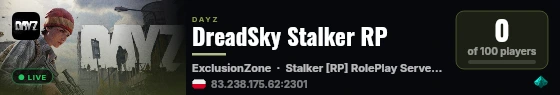 DreadSky Stalker RP live status badge