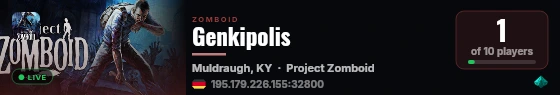Genkipolis live status badge