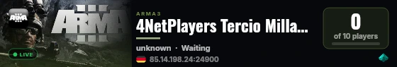 4NetPlayers Tercio Millan Astray live status badge