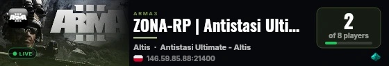 ZONA-RP live status badge