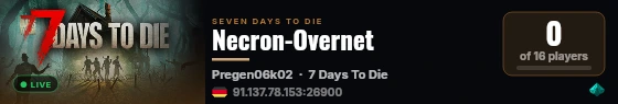 Necron-Overnet live status badge