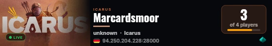 Marcardsmoor live status badge