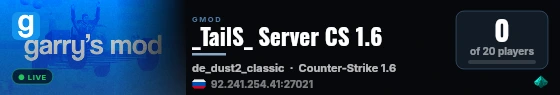 _TailS_ Server CS 1.6 live status badge