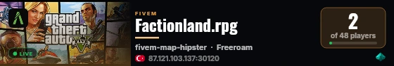 Factionland.rpg live status badge