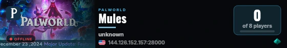 Mules live status badge