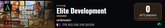 Elite Development live status badge