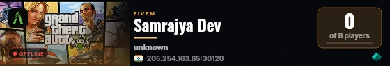 Samrajya Dev live status badge