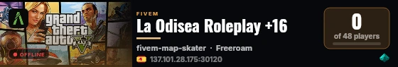 La Odisea Roleplay +16 live status badge