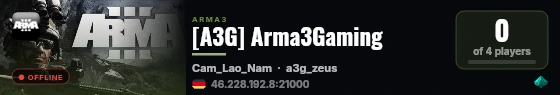 [A3G] Arma3Gaming live status badge