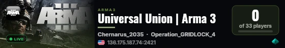 Universal Union | Arma 3 live status badge
