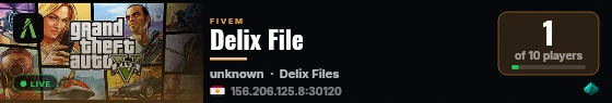 Delix File live status badge