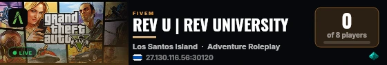REV U | REV UNIVERSITY live status badge