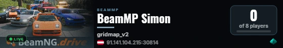 BeamMP Simon live status badge