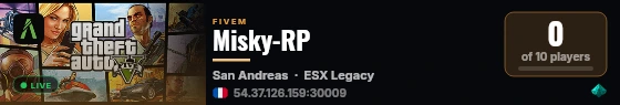 Misky-RP live status badge