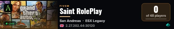 Saint Role Play live status badge