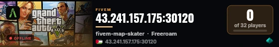43.241.157.175:30120 live status badge