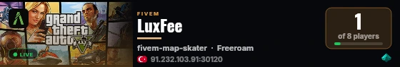 LuxFee live status badge