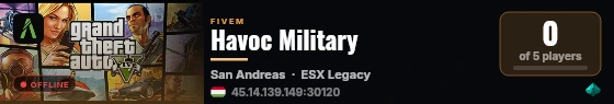 Havoc Military live status badge