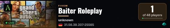 Baiter Roleplay live status badge
