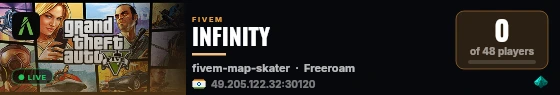INFINITY live status badge