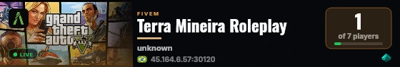 Terra Mineira Roleplay live status badge