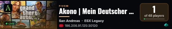 Akono | Mein Deutscher RP Server live status badge