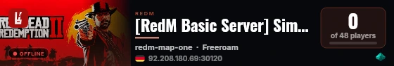 [RedM Basic Server] Simple DEV Server live status badge
