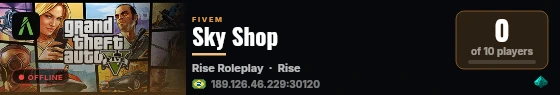 Sky Shop live status badge