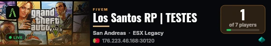 Los Santos RP | TESTES live status badge