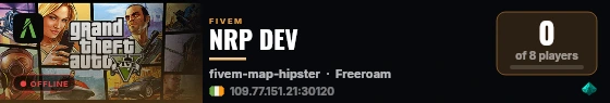 NRP DEV live status badge